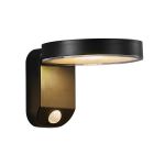 Nordlux Solar Wall Light Rica Round Black 4.5W 450lm - 830 Warm White | Motion And Light Sensor