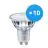 Multipack 10x Philips MASTER Value LED Spot GU10 PAR16 3.7W 285lm 60D - 940 Cool White | Best Colour Rendering - Dimmable - Replaces 35W