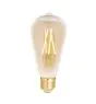 WiZ Smart LED E27 Edison Filament Amber 6.5W 720lm - 820-845 Tunable White | Dimmable - Replaces 50W