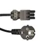 Noxion GST - Compatible Supply Cable Black - Female + Schuko Europlug - 3m - 3 pole 1,5mm2