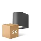 Duopack D'Lite Wall Light Vossem Aluminium Black| IP54 - Suitable for 1x GU10